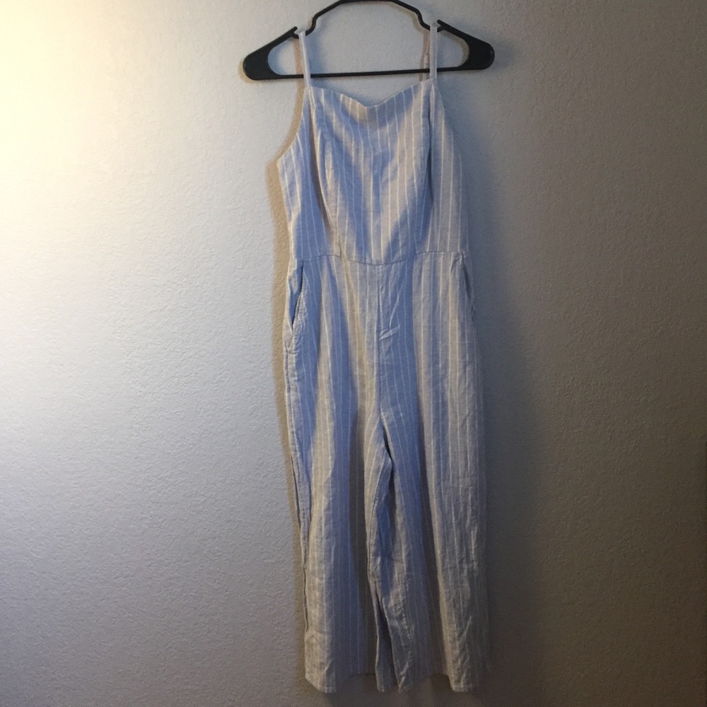 Women’s purple and white jumpsuit